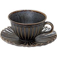 ブルーム 美濃焼 孔雀碗皿/ブラウン/碗）径10.5×高6cm皿）15.5cm/日本 60703 1セット（3客：1客入×3箱）（直送品）