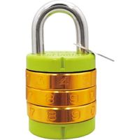 和気産業 3段丸文字合せ錠 キミドリ