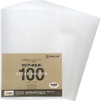 キングジム クリアーホルダー A4 乳白 100枚 735N100（直送品）