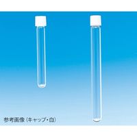 ねじ口試験管（無色）+フェノールキャップ（黒）+フッ素PTFEシリコンパッキン 組合せセット ST