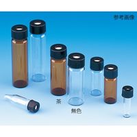 シリンジバイアル(無色)+穴あきキャップ(黒)+PTFE/シリコンパッキン 組合せセット 100組入 SYー08 255033（直送品）