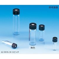 シリンジバイアル(無色)+穴あきキャップ(黒)+PTFE/ニトリルパッキン 組合せセット 100組入 SYー08 255003（直送品）