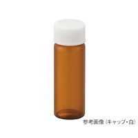 日電理化硝子 ねじ口瓶(茶)+メラミンキャップ(白)+シリコンゴムパッキン 組合せセット 100組入 Sー1 250156 1箱(100組)（直送品）