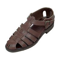 ダイマツ 本革カウンターサンダル ダークブラウン L AP6621 1足 62-9852-05（直送品）