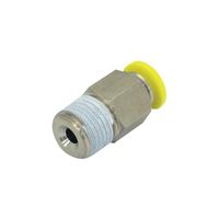 新潟精機 チューブ継手 丸穴付ストレート PC4-01 1個 63-1315-45（直送品）