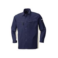 ビッグボーン 長袖シャツ ブルーグレー×シルバーグレー 6655-58-LL 1枚 63-1801-02（直送品）