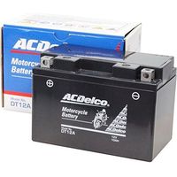 【二輪車用品】ACデルコ（ACDELCO） シールド型 バイク用バッテリー[ 液入充電済 ] DT12A 1個（直送品）