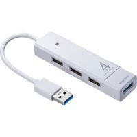 USBハブ　USB3.2Gen1　USB3.2Gen1×1、USB2.0×3　USBポート　USB-3H421W　サンワサプライ　1個