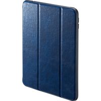 サンワサプライ iPad mini 2019 Apple Pencil収納ポケット付きケース・ ブルー PDA-IPAD1414BL 1個（直送品）