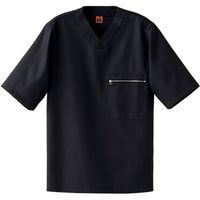 セブンユニフォーム シャツコート・男女兼用・五分袖 ネイビー M QA7368-9 1セット(2着入)（直送品）