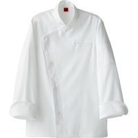 セブンユニフォーム コックコート・男女兼用・長袖 ホワイト L QA7369-0 1着（直送品）