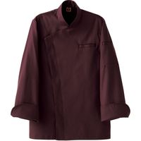 セブンユニフォーム コックコート・男女兼用・長袖 ワイン M QA7369-2 1着（直送品）