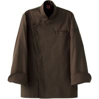 セブンユニフォーム コックコート・男女兼用・長袖 ブラウン M QA7369-6 1着（直送品）