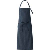 セブンユニフォーム 胸当エプロン インディゴ フリー QT7375-1 1セット(2着入)（直送品）