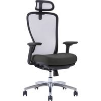 【軒先渡し】関家具 AiDen（アイデン） A04-L オットマン オフィスチェア ブラック×ブラック×ブラック 351176 1脚（直送品）