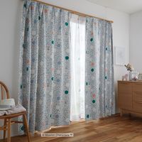 スミノエ MOOMIN セミオーダー カーテン カラーサークル 2600×1700mm ブルー 1セット(2枚入)（直送品）