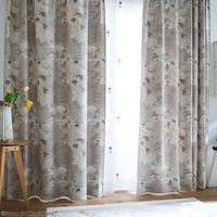 スミノエ MOOMIN セミオーダー カーテン ムーミン谷の地図 1900×1350mm グレー 1セット(2枚入)（直送品）