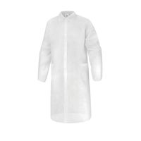 セーフラン安全用品 BLOUSPO 不織布コート 2ポケット フード無 個包装 XXLサイズ【50着】 D0070C-XXL（直送品）