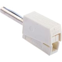 ワゴジャパン Wago バナナプラグ オス 白 真鍮， 215ー611 1ロット(5個)（直送品）