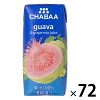 CHABAA 100％ミックスジュース グァバ 180ml 1セット（72本）