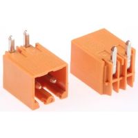 Weidmuller 基板接続用ピンヘッダ 2極 3.5mm 1列 SL 3.50/02/90G 3.2SN OR BX ー 1605070（直送品）