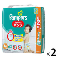 パンパース おむつ パンツ Mサイズ（6~12kg）1セット（104枚入×2パック）さらさらケアパンツ メガジャンボ P&G
