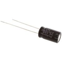 ルビコン コンデンサ 100μF， ，25V dc， 25YXF100M6.3X11 1ロット(5個)（直送品）