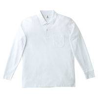 ボンマックス ポケット付きCVC鹿の子ドライ長袖ポロシャツ　MS3115-15　ホワイト　SS　1枚（直送品）