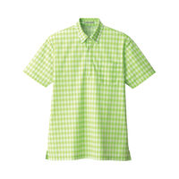 ボンマックス チェックプリントポロシャツ　FB4523U-4　グリーン　L　1枚（直送品）