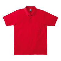 ボンマックス ポケット付きCVC鹿の子ドライポロシャツ　MS3114-3　レッド　GM　1枚（直送品）