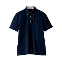 ボンマックス 吸水速乾メンズポロシャツ(チェック)　FB5023M-8　ネイビー　S　1枚（直送品）
