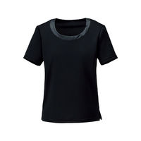 ボンマックス 衿ぐり切替え半袖ニット　BCK7302-16　ブラック　9号 4544316650970 1枚（直送品）