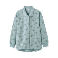 ケアファッション 裏起毛斜めボタンホールポロカーディ　97666-23　ブルー　LL 4580604043925 1枚（直送品）