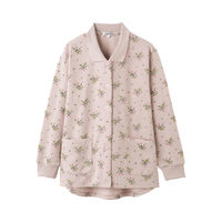 ケアファッション 裏起毛斜めボタンホールポロカーディ　97666-03　ベージュ　LL 4580604043888 1枚（直送品）