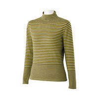 ケアファッション ボーダー柄ボトルネックセーター　89482-11　ローズ　M～L 4580625269427 1枚（直送品）