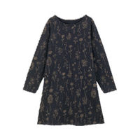 ケアファッション あったか裏起毛ワンピース　97162-31　つたネイビー　M 4580625278269 1枚（直送品）