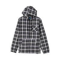 ケアファッション サッカー格子パーカー　97491-23　ブラック　LL 4580625298083 1枚（直送品）