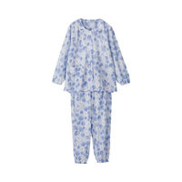 ケアファッション 大きめボタン楊柳プチサイズパジャマ　98082-04　サックス　S(P) 4580625310693 1枚（直送品）