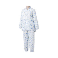 ケアファッション 大きめボタン楊柳パジャマ　98083-01　サックス　M 4580625310730 1枚（直送品）