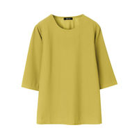 ケアファッション 7分袖Aラインチュニック　98143-03　イエロー　LL 4580625313663 1枚（直送品）