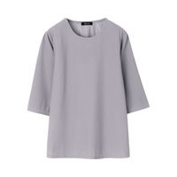ケアファッション 7分袖Aラインチュニック　98143-43　グレー　LL 4580625313748 1枚（直送品）