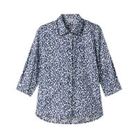 ケアファッション 7分袖ワンタッチテープブラウス　98397-22　ネイビー　L 4580625317821 1枚（直送品）