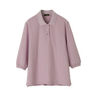 ケアファッション 7分袖後ろ長め脇テープポロシャツ　98440-01　ローズ　M～L 4580625319856 1枚（直送品）