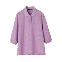 ケアファッション 7分袖後ろ長め脇テープポロシャツ　98440-11　ピンク　M～L 4580625319863 1枚（直送品）