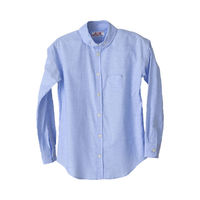 エナジーフロント レインビーズシャツ丸襟　ブルー　M 4589708840683 1枚（直送品）