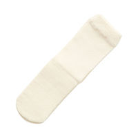 神戸生絲 シルク混 おやすみ靴下 オフホワイト