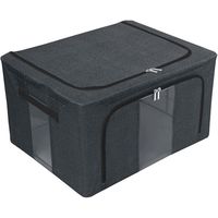 窓付きマルチ収納ボックス：ブラック 30695 6個 トレードワン（直送品）