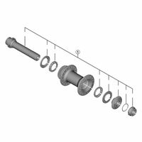 シマノ Y2CG98010HBーR7070ハブ軸組 Y2CG98010 1個（直送品）