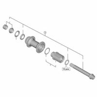 シマノ Y39E98010 FHーM8010 ハブ軸組 1個（直送品）