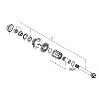 シマノ Y3TG98030 ハブ軸組立品 (玉間135mm) 1個（直送品）